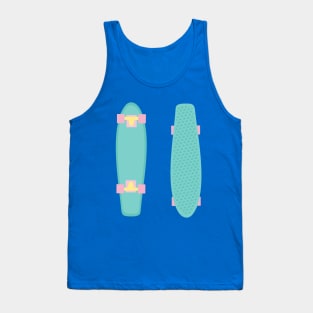 Pastel Turquoise Skateboard Tank Top
